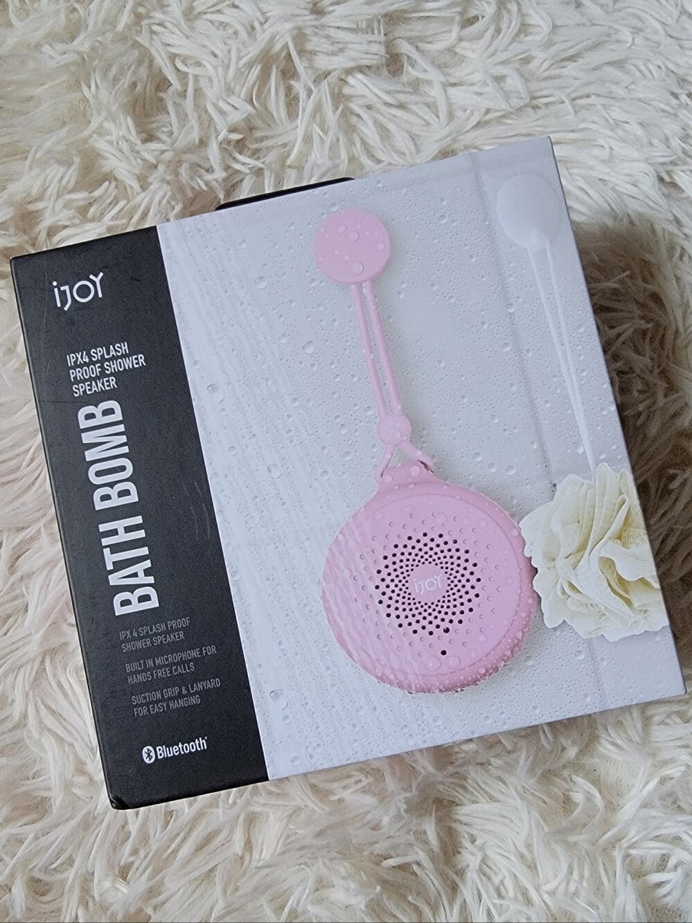 Bath Bomb Waterproof Bluetooth Shower Speaker - Pink